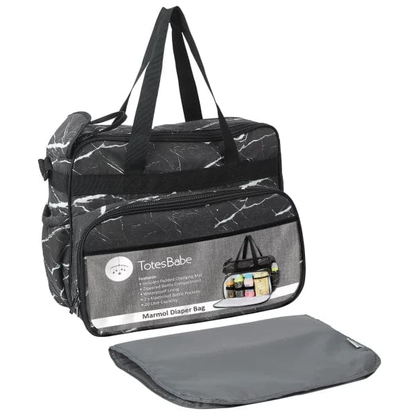 Totes Babe BABY BAG Totes Babe Marmol Diaper Bag TB-1009-BKWT (7301204475993)