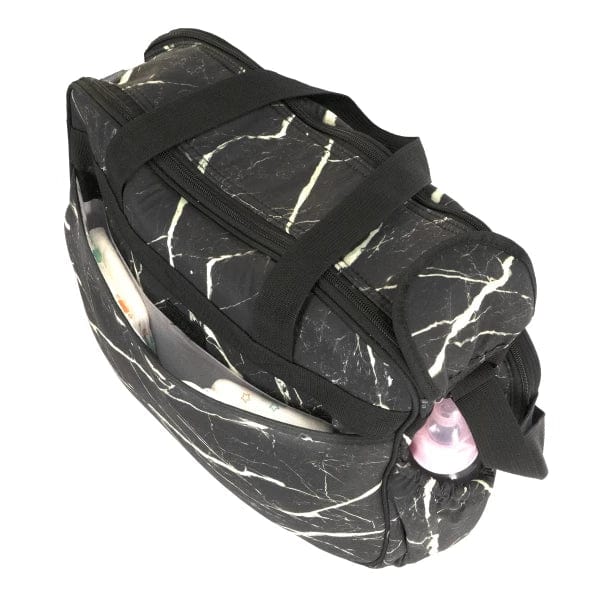 Totes Babe BABY BAG Totes Babe Marmol Diaper Bag TB-1009-BKWT