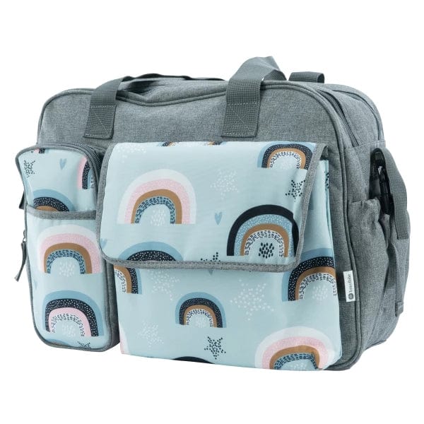 Totes Babe BABY BAG Totes Babe Rainbow Diaper Bag Grey TB-1034-GR (7301209686105)