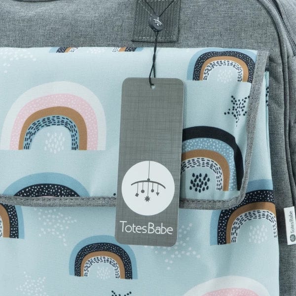 Totes Babe BABY BAG Totes Babe Rainbow Diaper Bag Grey TB-1034-GR (7301209686105)