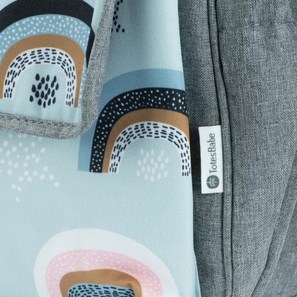 Totes Babe BABY BAG Totes Babe Rainbow Diaper Bag Grey TB-1034-GR