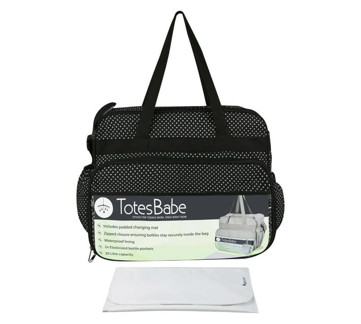 Totes Babe BABY BAG Totes Babe Vivir Diaper Bag 20L Black TB-1003-BK (7301194645593)