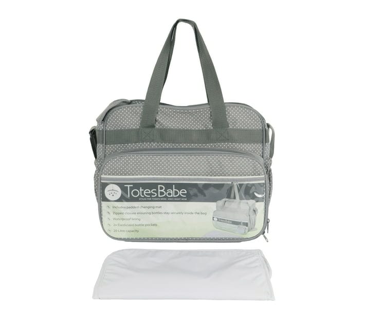Totes Babe BABY BAG Totes Babe Vivir Diaper Bag 20L Grey TB-1003-GR (7301198250073)
