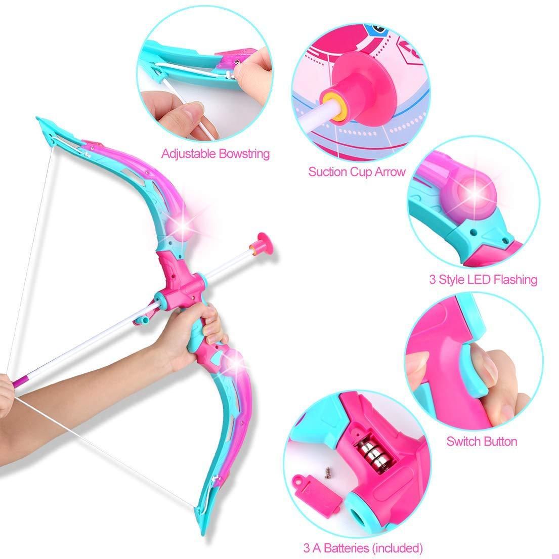 Toys Babies & Kids Kids Bow & Arrow Archery Set Pink J1803-B