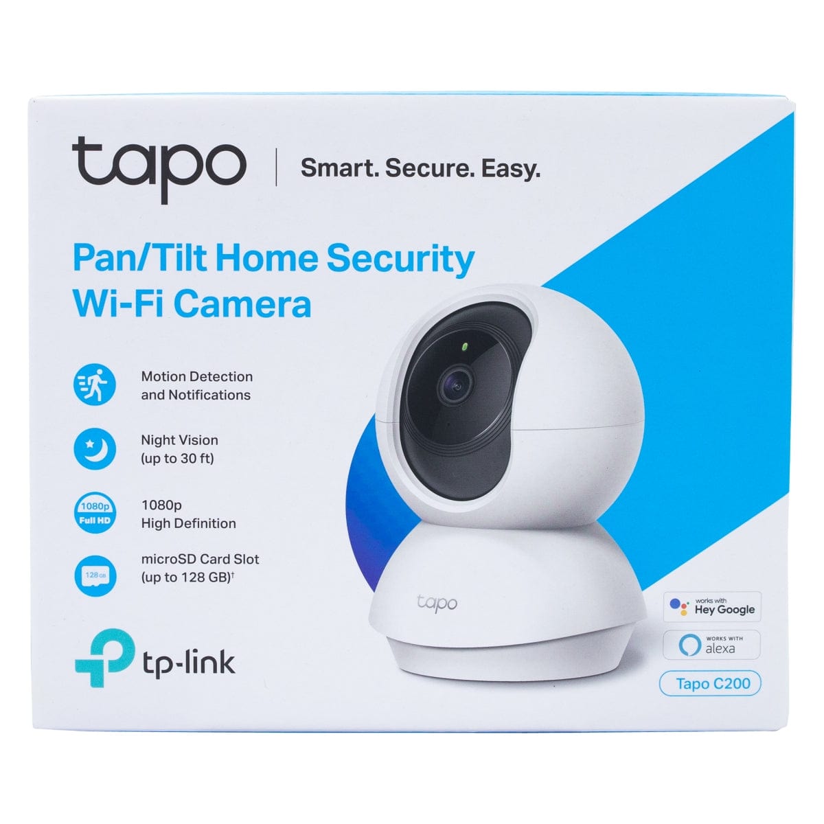 TP-LINK Security Camera TAPO C200 Pan/Tilt Home Security Wifi Camera, 1080P, Two-Way Audio (7300812996697)