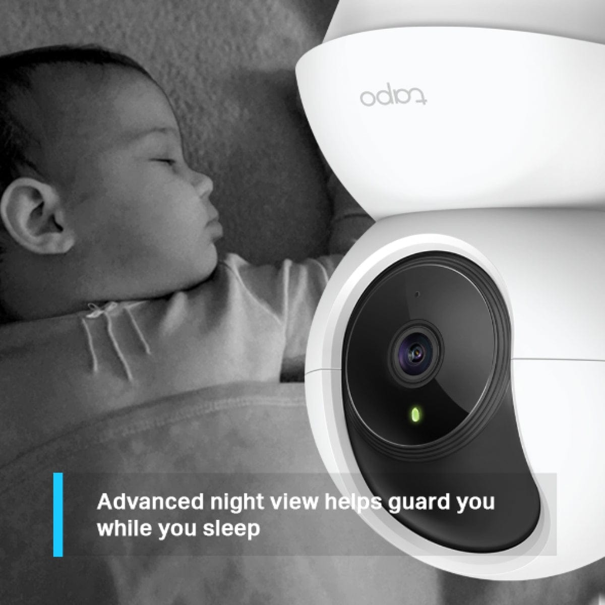TP-LINK Security Camera TAPO C200 Pan/Tilt Home Security Wifi Camera, 1080P, Two-Way Audio (7300812996697)