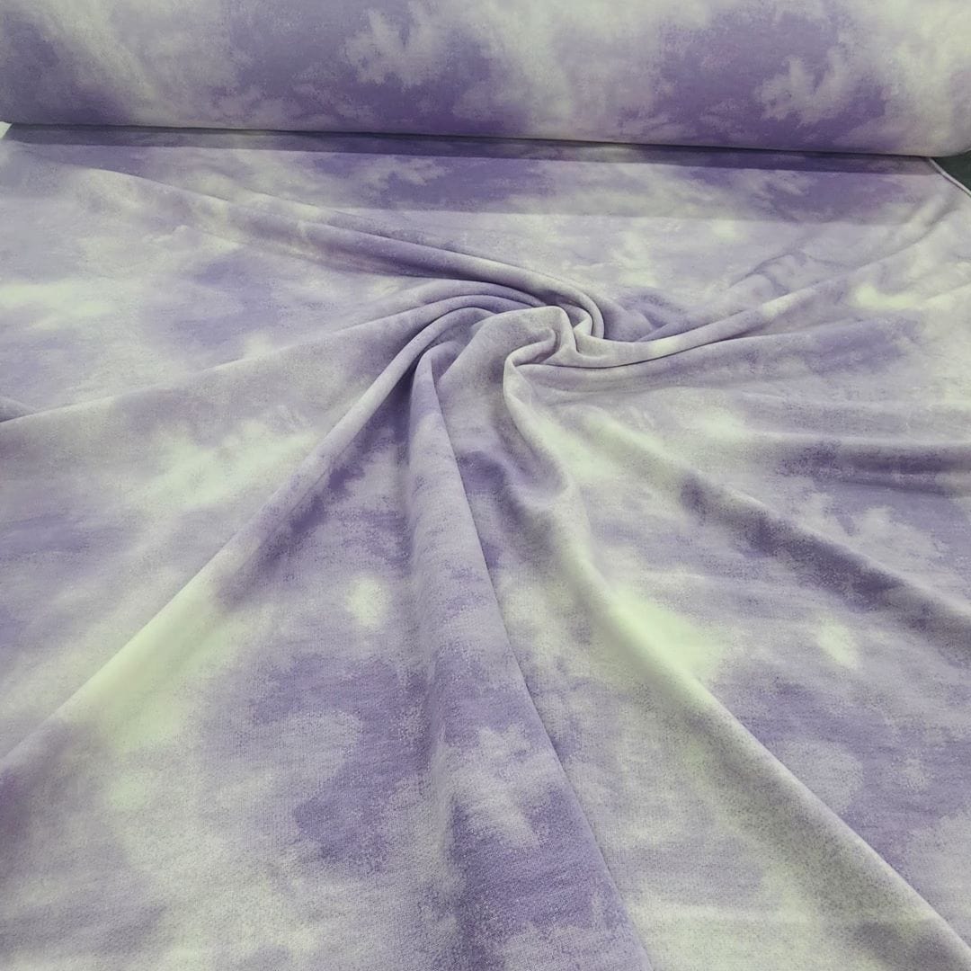 TRACKSUITING Dress Fabrics Tye Dye French Terry Fabric 150cm (7510764814425)