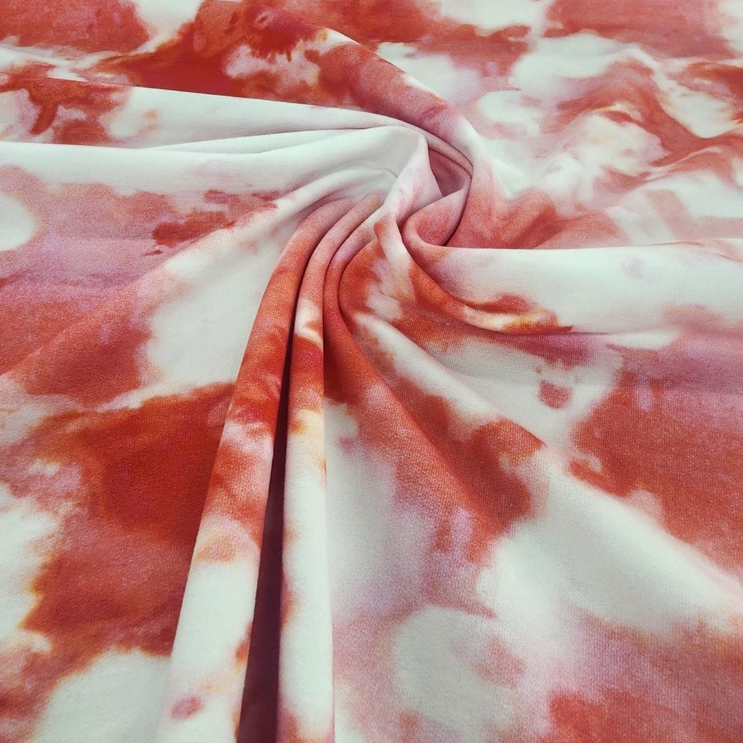 TRACKSUITING Habby Printed Terry Track suiting Fabric 150 cm Red (7514478280793)