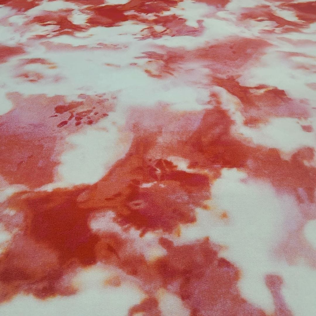 TRACKSUITING Habby Printed Terry Track suiting Fabric 150 cm Red (7514478280793)