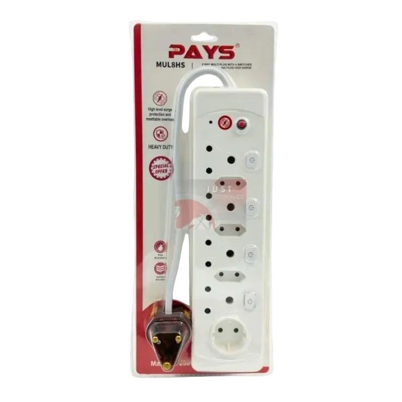 Multiplug 8-Way with High Surge Protection.