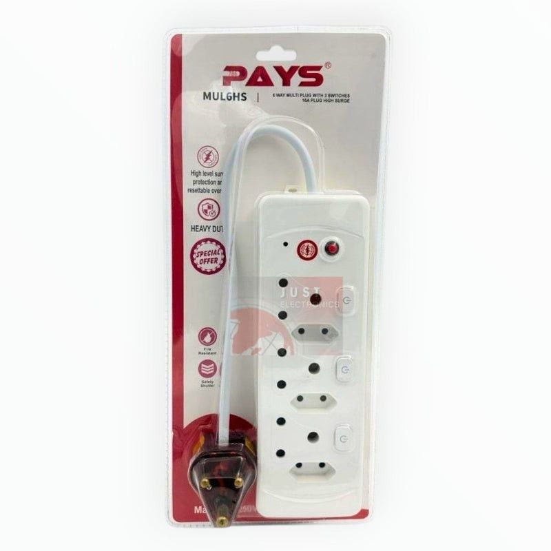 6 Way Multiplug with High Surge Protection MUL6HS.