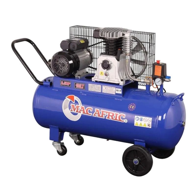 MAC AFRIC 100 Litre 1.8 KW (2.5 HP) 230 V Belt Driven Compressor