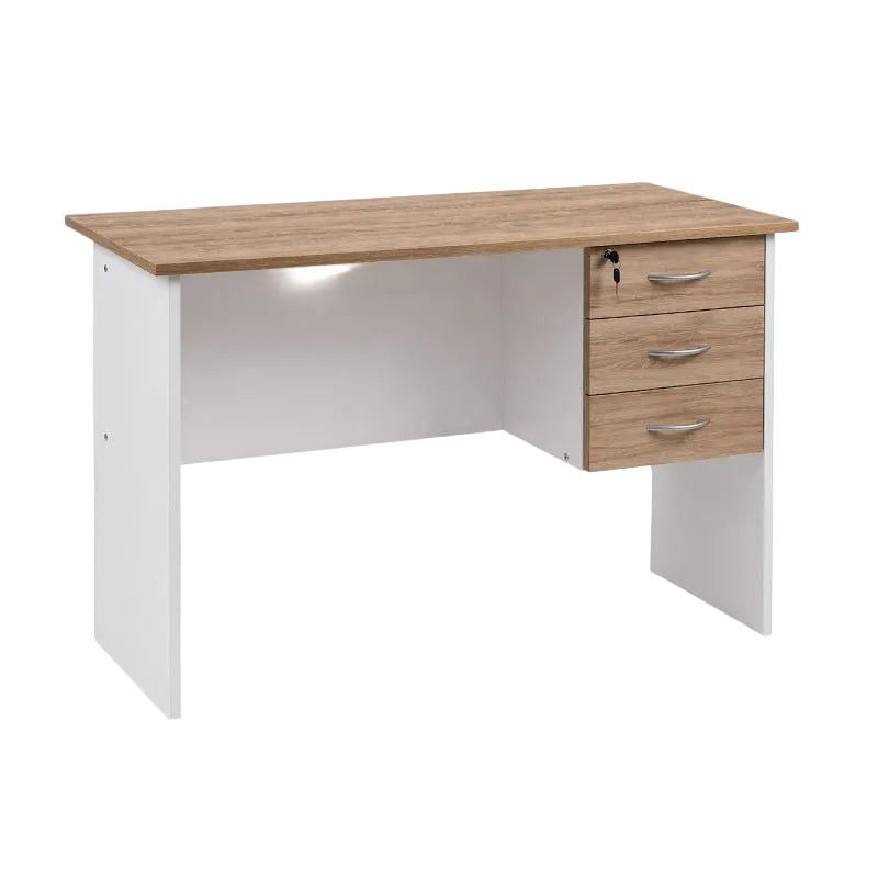 LNX Solitude 1200 Workdesk + Drawers Sanremo OakWhite TF1260.