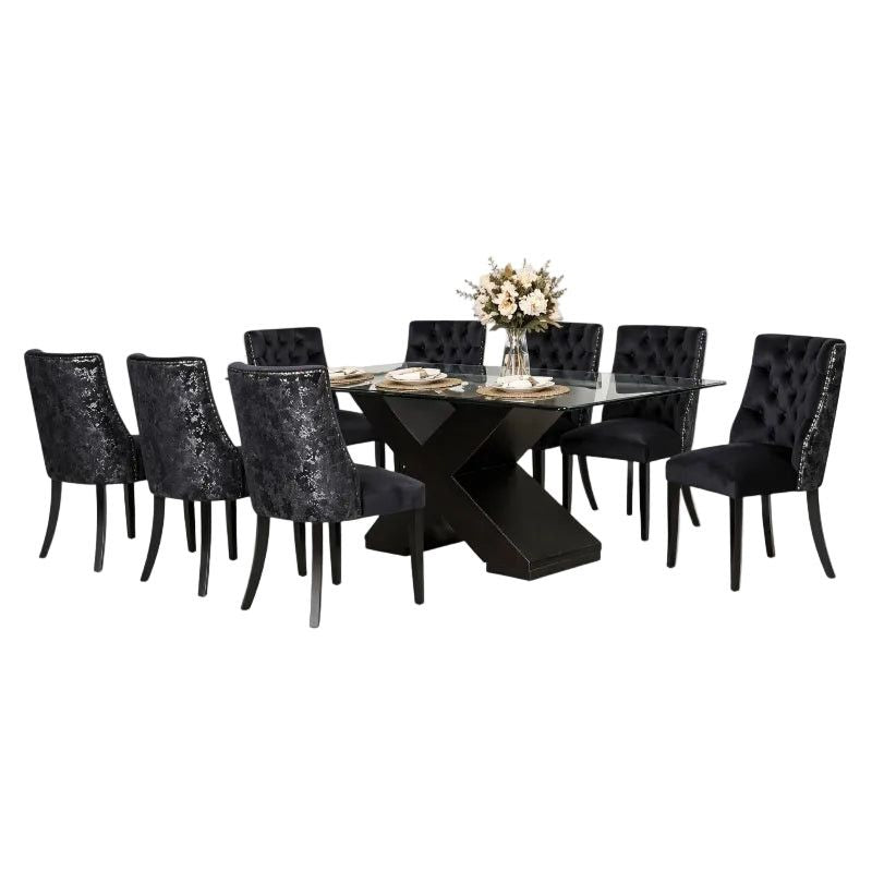 Dolce Vita Glass Dining Room 9pc.