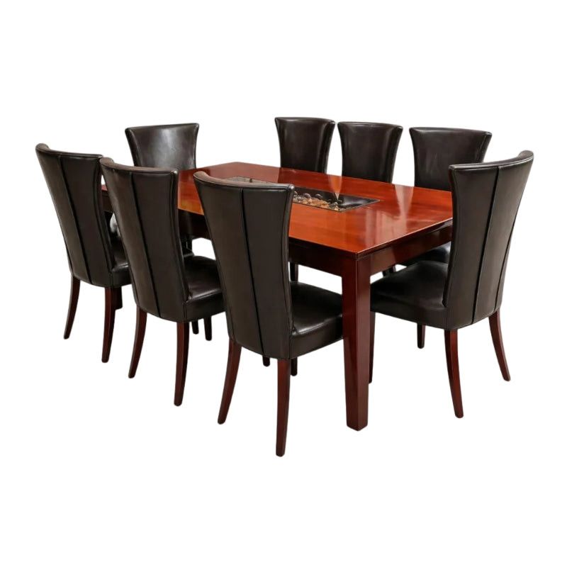 Dusk Dining Set Teak Gloss 9Pc.