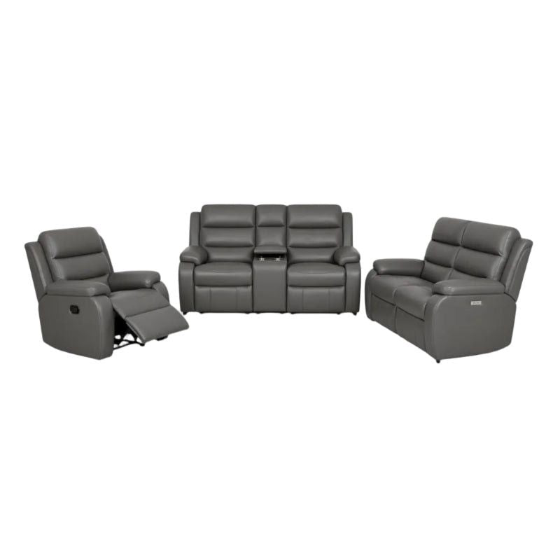 Lara 5 Seater 221 (3 Action+Console Mottled Grey).