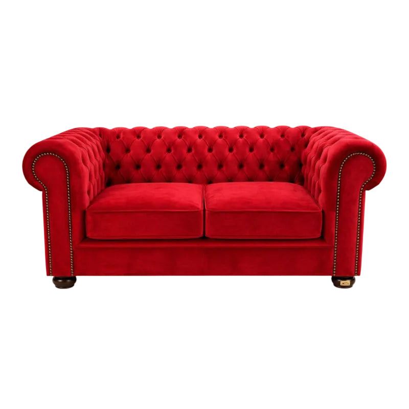 2 Division Chesterfield Crimson Velvet.