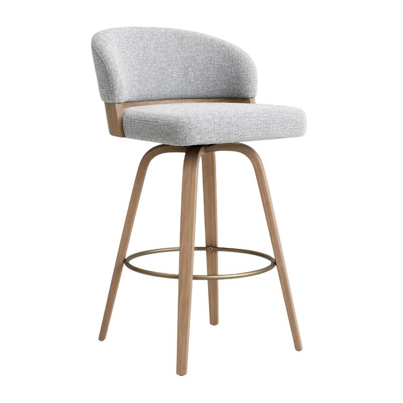 Bar Stool White+Grey Fabric JY3250X-M.