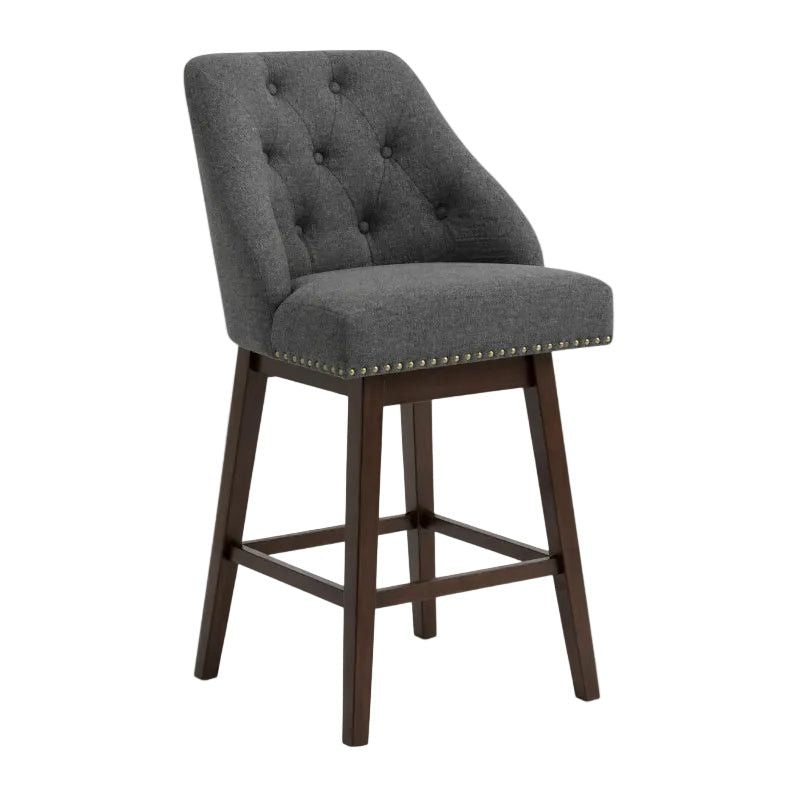 Bar Stool Button Swivel Grey 30 Inch.