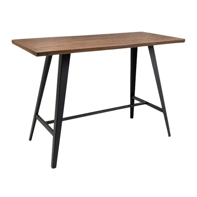 Home Luca Bar Table with Black Metal Legs