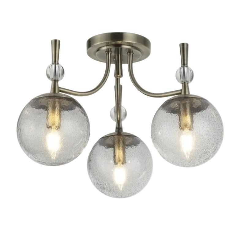 Brightstar CH398/3 ANTIQUE Metal Chandelier with Speckled Glass Antique Bronze