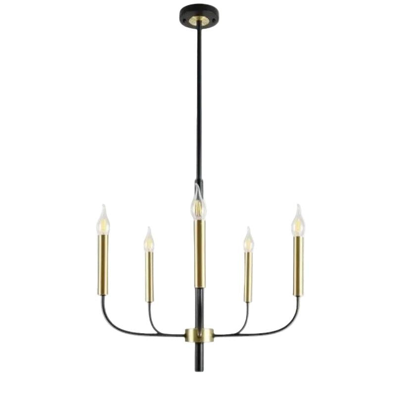 Brightstar CH714/5 GD/BK Metal Chandelier 5X60W E14 Black and Gold.