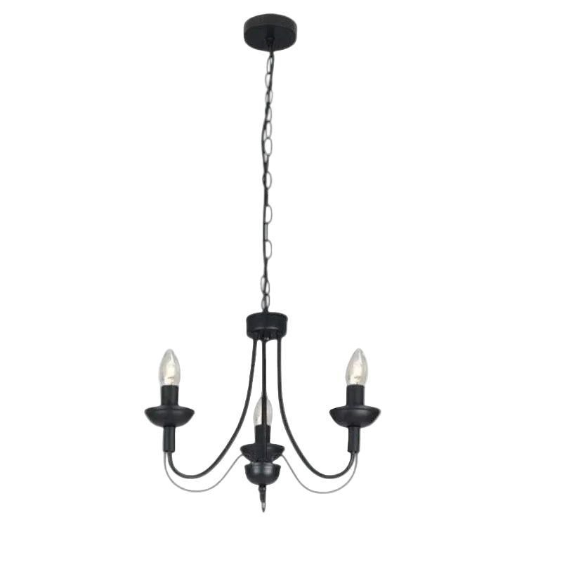 Brightstar CH523/3 BLACK Metal Chandelier.