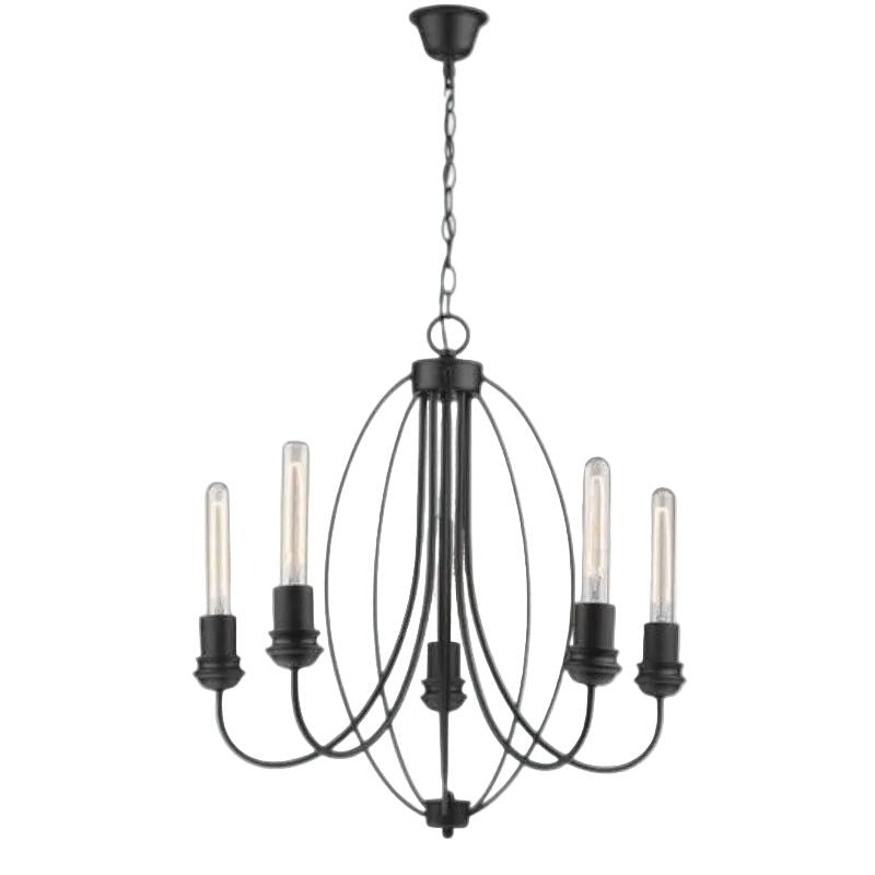 Brightstar CH342/5 BLACK Metal Chandelier.