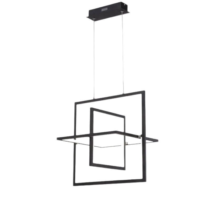 Brightstar CH519 BLACK Sand Black Aluminium and Acrylic LED Fitting with Moveable Arms Black