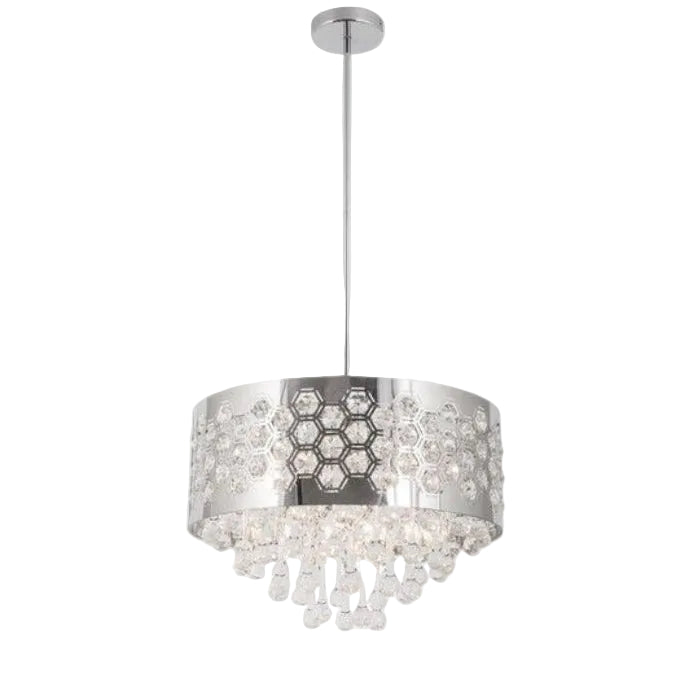 Brightstar CH473/4 CHROME Polished Chrome Chandelier with K9 Crystals