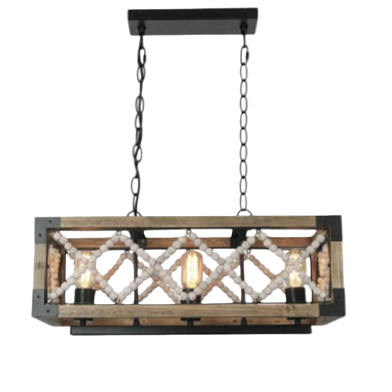 Brightstar PEN820 BEAD Metal and Wood Bead Pendant