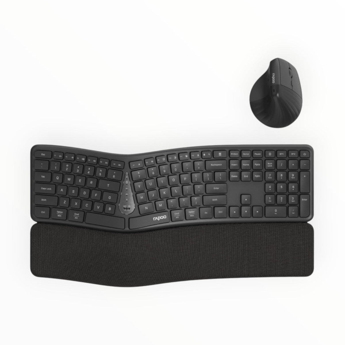 Rapoo 8810ME Ergonomic Multimode Wireless Keyboard and Mouse Combo.