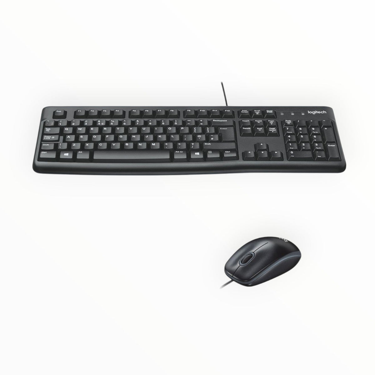 Logitech MK120 Wired Keyboard and Mouse - Black.