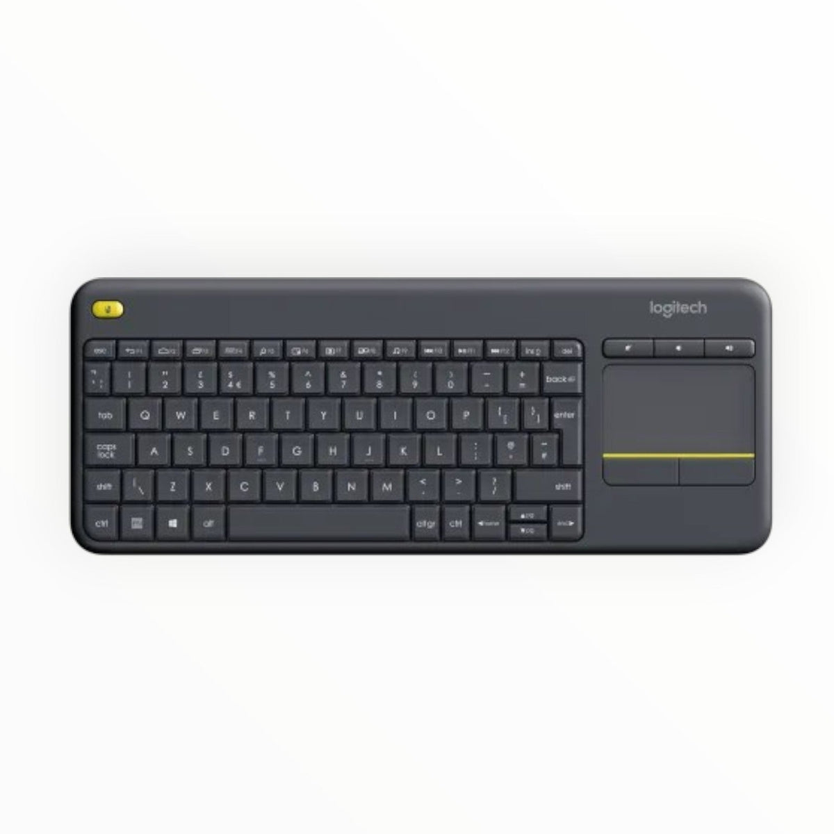 Logitech K400 Plus Touch Wireless Keyboard.