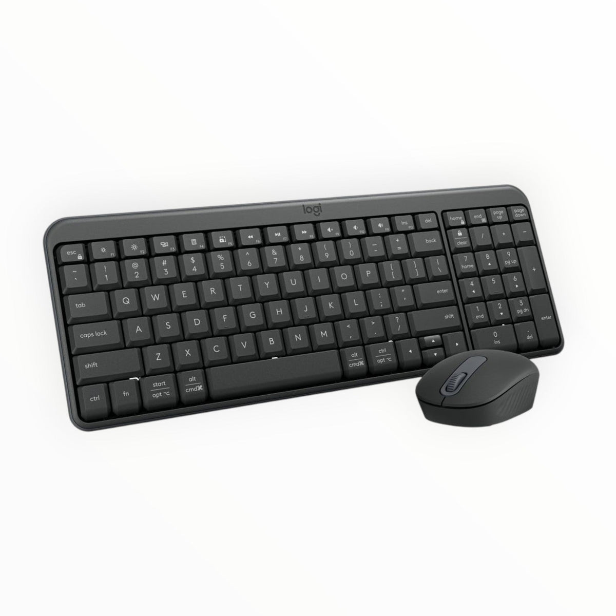 Logitech MK250 Compact Bluetooth Keyboard and Mouse Combo, Graphite.