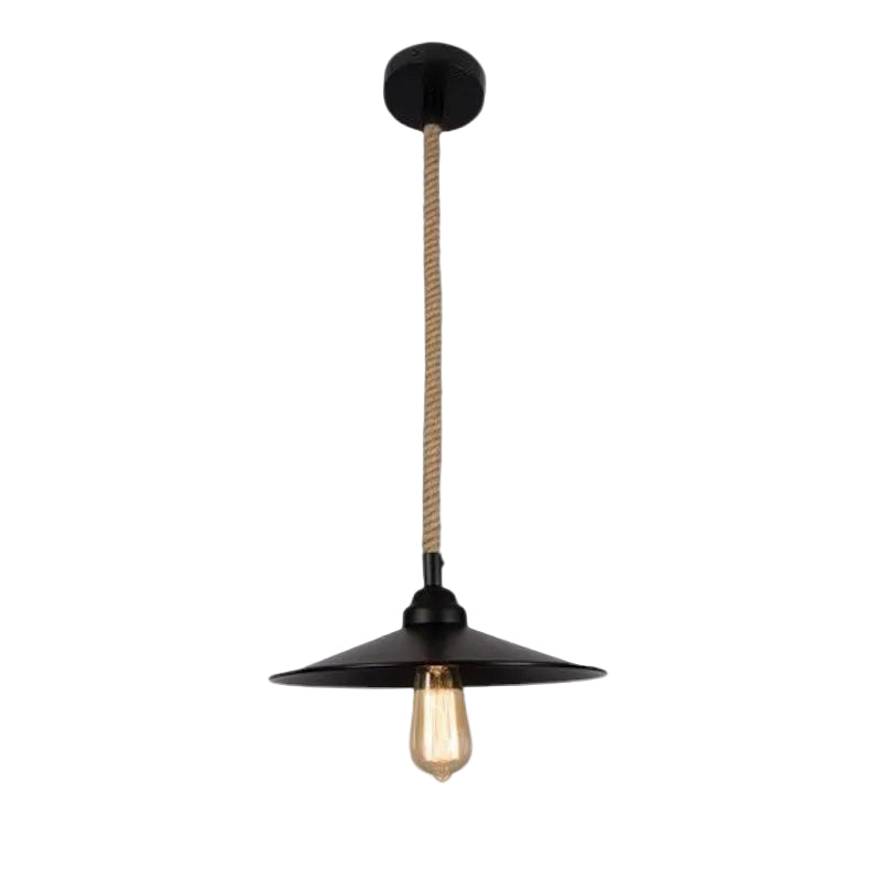 Brightstar PEN586 BLACK Metal Pendant with Rope