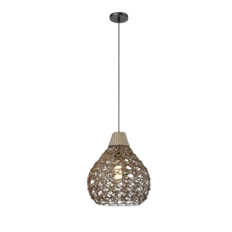 Brightstar PEN852 NATURAL Metal and Rope Pendant
