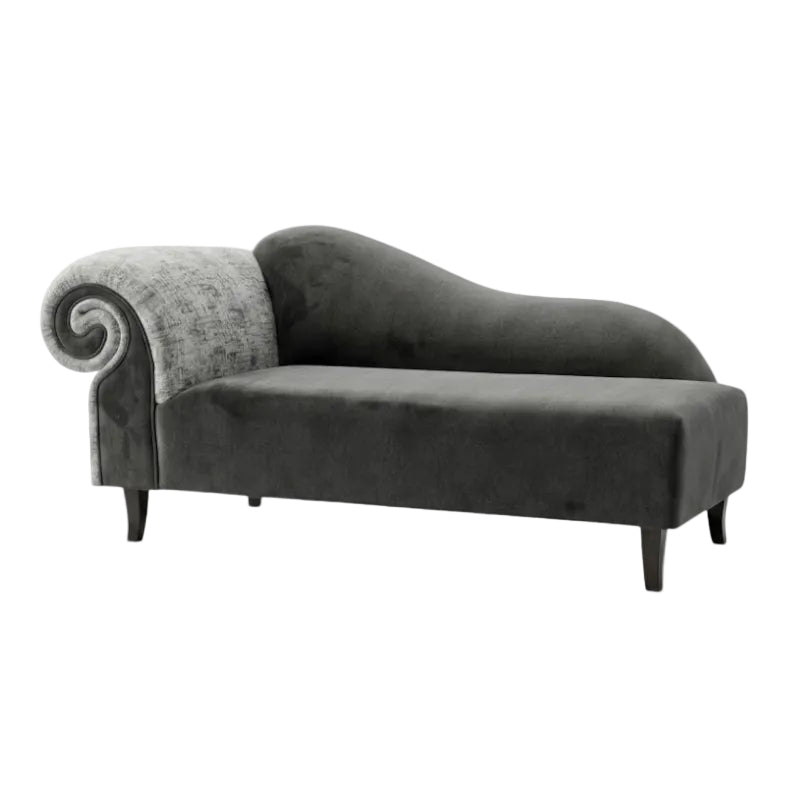 Scroll Arm Chaise Carnaby Liquorice BF5 C/2.
