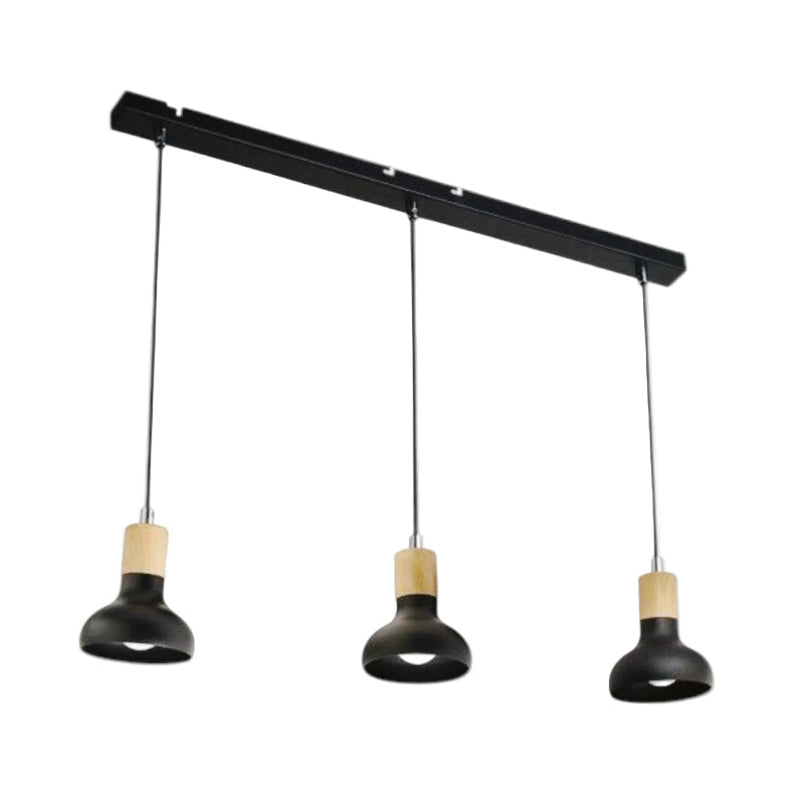 Brightstar PEN649/3 BLACK Metal with Wood Finish Adjustable Cords