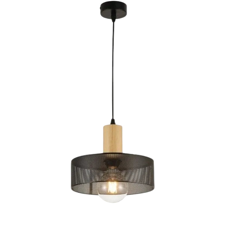 Brightstar PEN837 BLACK Metal and Wood Pendant.