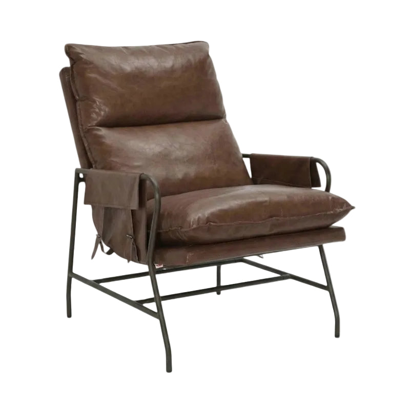 Occasional Chair Manhattan 90-353 Tan Brown PU.