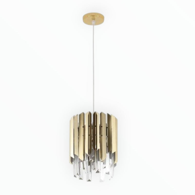 Brightstar PEN842 GOLD Stainless Steel and Crystal Pendant Gold