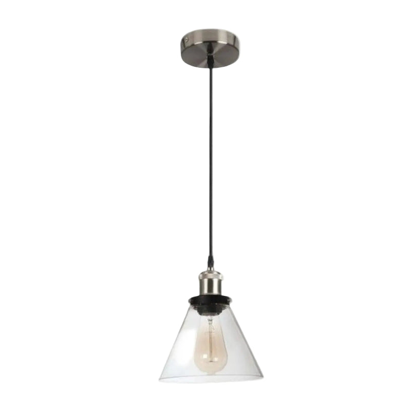 Brightstar PEN922 SATIN Satin Chrome Pendant with Clear Glass