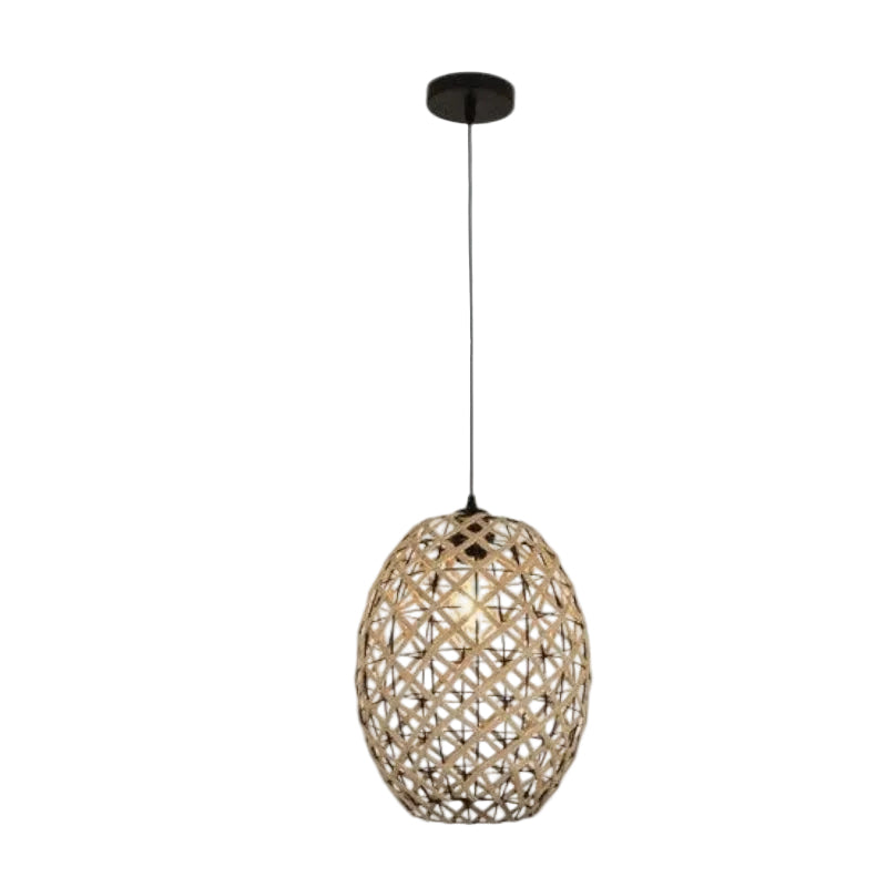 Brightstar PEN858 ROPE Metal and Rope Pendant Matt Black