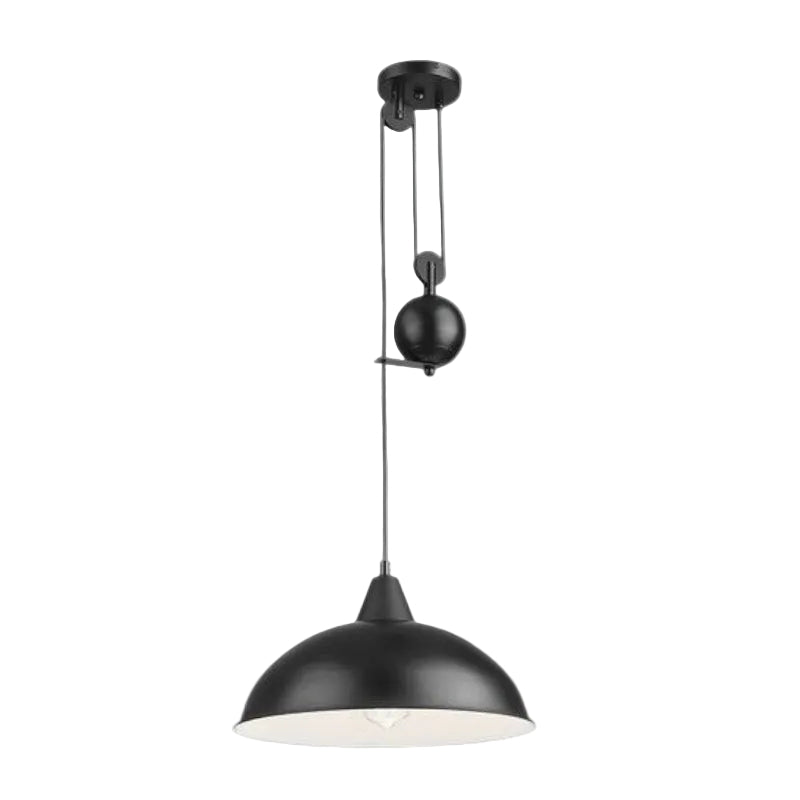 Brightstar PEN871 BLACK Metal Pendant with White Inner Black.