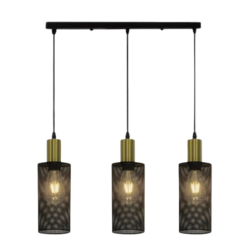 Brightstar PEN874/3 BK/GD Metal Pendant Black and Gold