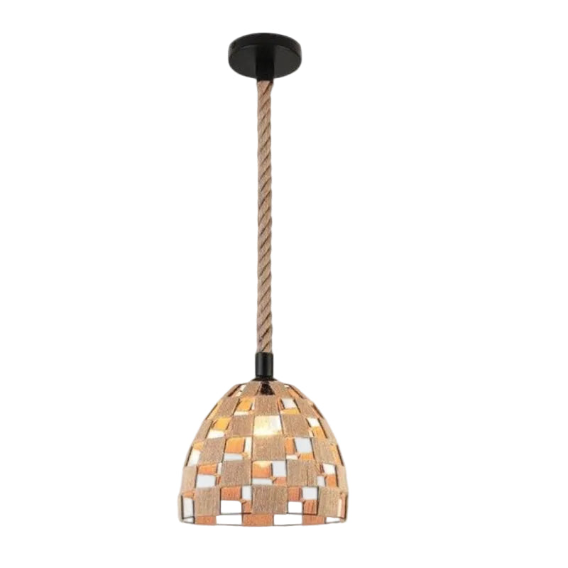 Brightstar PEN144 HEMP Metal and Hemp Rope Pendant E27 Led Only
