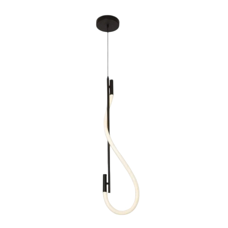 Brightstar PEN951 LED 9W LED CCT Metal and Acrylic Pendant with Flexible Woven Tubing