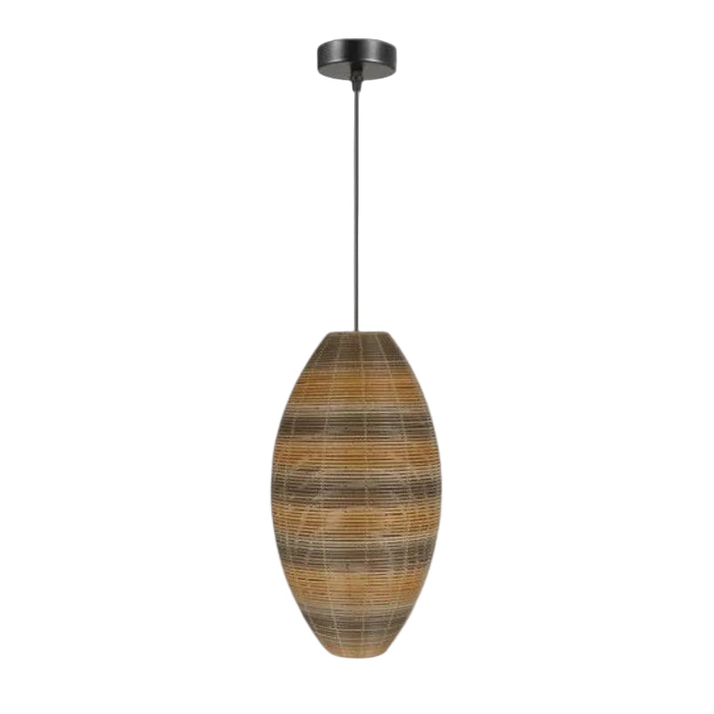 Brightstar PEN300 BK/RATTAN Metal and Plastic Rattan Pendant E27 Balck/Rattan.