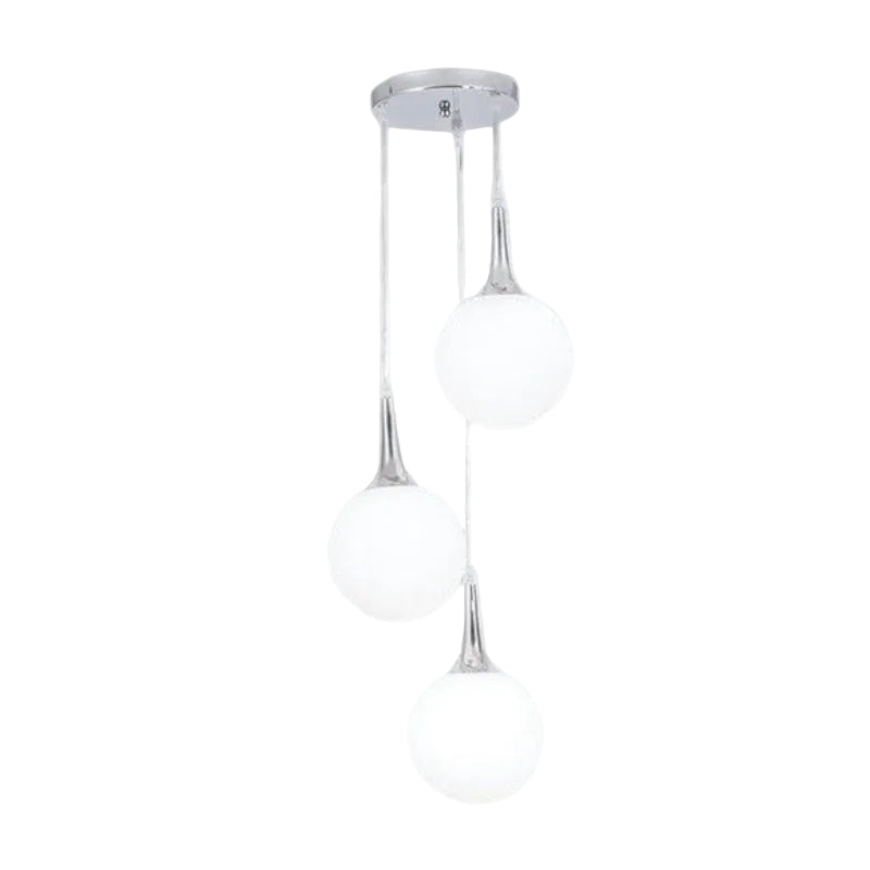 Brightstar PEN284/3 CHR Polished Chrome Pendant with Opal Glass